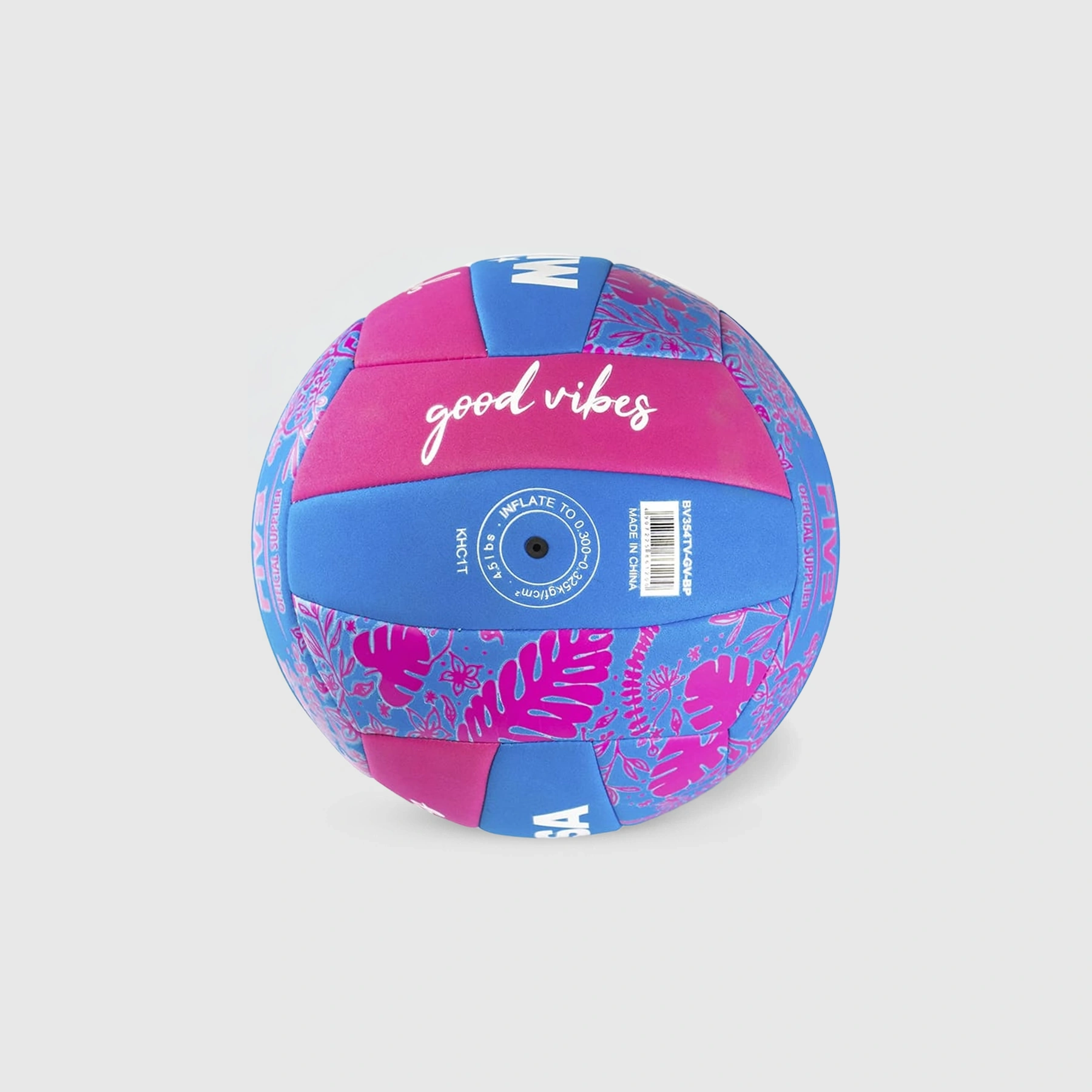 Miniatura 2.0 de Bola de V&ocirc;lei de Praia Good Vibes BV354TV Azul/Rosa Mikasa