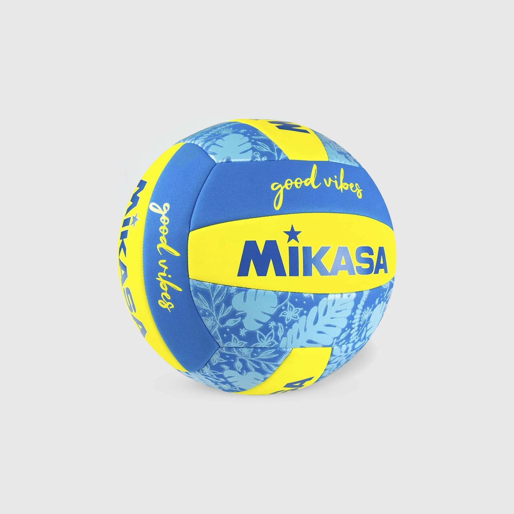 Miniatura 2.0 de Bola de V&ocirc;lei de Praia Good Vibes BV354TV Amarelo/Azul Mikasa